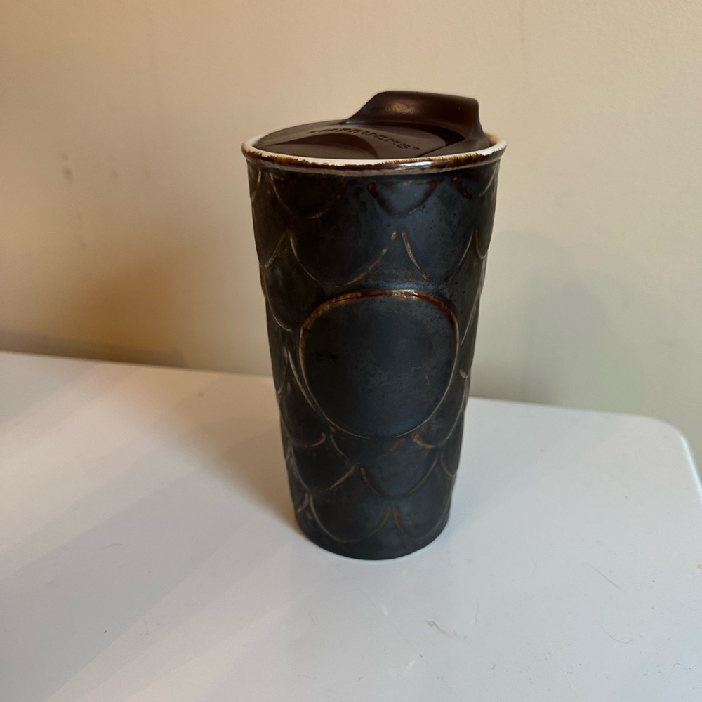 Starbucks Black and Gold Tumbler - mermaid 2016 anniversary